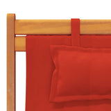 Folding Chairs 2 pcs Red Fabric
