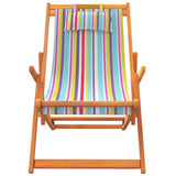 Folding Beach Chairs 2 pcs Multicolour Fabric - Top-Down View