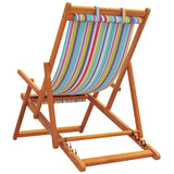 Folding Beach Chairs 2 pcs Multicolour Fabric - Rear View