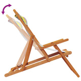 Folding Beach Chairs 2 pcs Multicolour Fabric - Close-Up Angle