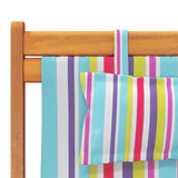 Folding Beach Chairs 2 pcs Multicolour Fabric - Low Angle