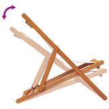 Folding Beach Chairs 2 pcs Cream Fabric - Close-Up Angle