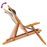 Folding Beach Chairs 2 pcs Black Fabric - Close-Up Angle