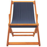 Folding Beach Chairs 2 pcs Blue Fabric - Top-Down View