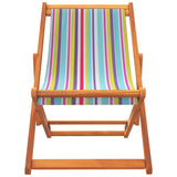 Folding Beach Chairs 2 pcs Multicolour Fabric - Top-Down View