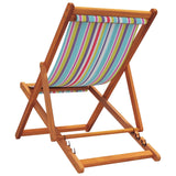 Folding Beach Chairs 2 pcs Multicolour Fabric - Rear View