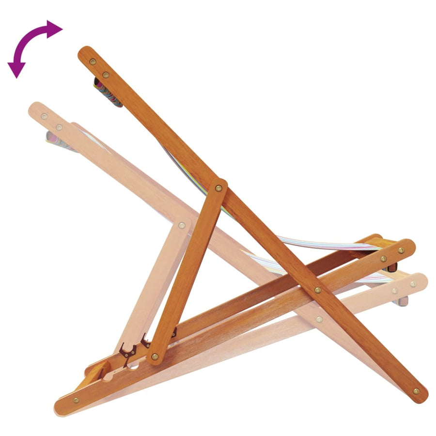 Folding Chairs 2 pcs Multicolour Fabric