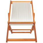 Folding Chairs 2 pcs Cream White Fabric