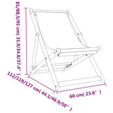 Folding Beach Chairs 2 pcs Cream White Fabric - Extra Image