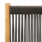 Reclining Garden Chairs 4 pcs Black Solid Wood Acacia - Extra Image