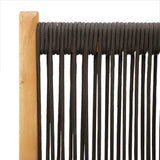 Reclining Garden Chairs 6 pcs Black Solid Wood Acacia - Extra Image