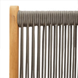 Reclining Garden Chairs 6 pcs Grey Solid Wood Acacia - Extra Image
