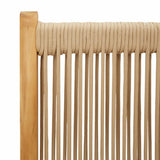 Reclining Garden Chairs 6 pcs Beige Solid Wood Acacia - Extra Image