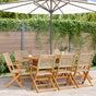 Folding Chairs 8 pcs Beige Poly Rattan and Solid Wood