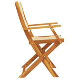 Folding Garden Chairs 6 pcs Beige Solid Wood Acacia - 45-Degree Angle