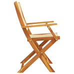 Folding Chairs 8 pcs Beige Solid Wood Acacia