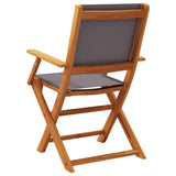 Folding Chairs 4 pcs Anthracite Fabric and Solid Wood