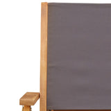 Folding Garden Chairs 4 pcs Anthracite Fabric and Solid Wood - Extra Image