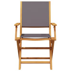 Folding Chairs 6 pcs Anthracite Fabric and Solid Wood