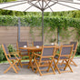 Folding Chairs 6 pcs Anthracite Fabric and Solid Wood