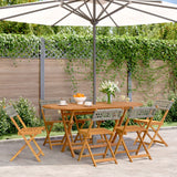 Folding Garden Chairs 6 pcs Grey Poly Rattan and Solid Wood