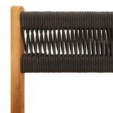 Folding Chairs 6 pcs Black Solid Wood Acacia
