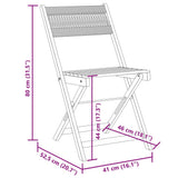 Folding Chairs 6 pcs Black Solid Wood Acacia