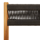 Folding Chairs 8 pcs Black Solid Wood Acacia