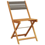 Folding Chairs 6 pcs Grey Solid Wood Acacia
