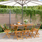 Folding Chairs 8 pcs Grey Solid Wood Acacia