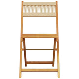 Folding Chairs 6 pcs Beige Solid Wood Acacia