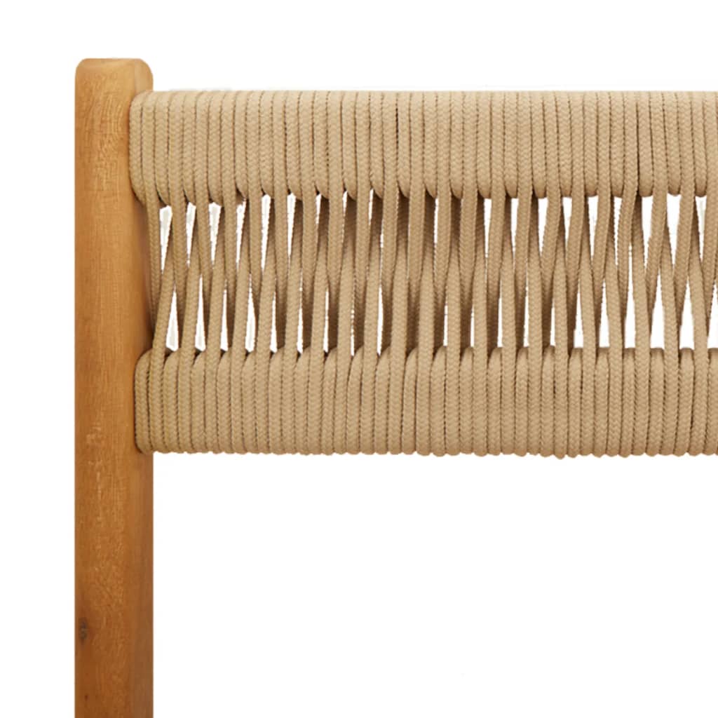 Folding Chairs 6 pcs Beige Solid Wood Acacia