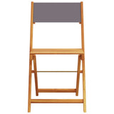Folding Chairs 4 pcs Anthracite Fabric and Solid Wood