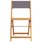 Folding Chairs 4 pcs Anthracite Fabric and Solid Wood