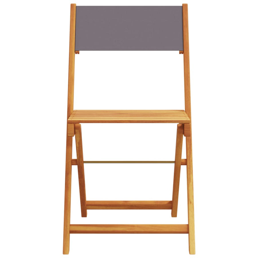 Folding Chairs 4 pcs Anthracite Fabric and Solid Wood