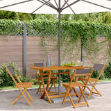 Folding Chairs 4 pcs Anthracite Fabric and Solid Wood