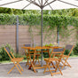 Folding Chairs 4 pcs Anthracite Fabric and Solid Wood