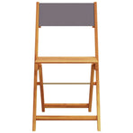 Folding Chairs 6 pcs Anthracite Fabric and Solid Wood