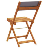 Folding Chairs 8 pcs Anthracite Fabric and Solid Wood