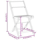 Folding Chairs 8 pcs Anthracite Fabric and Solid Wood