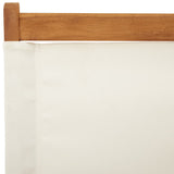 Folding Garden Chairs 8 pcs Cream White Fabric and Solid Wood - Extra Image