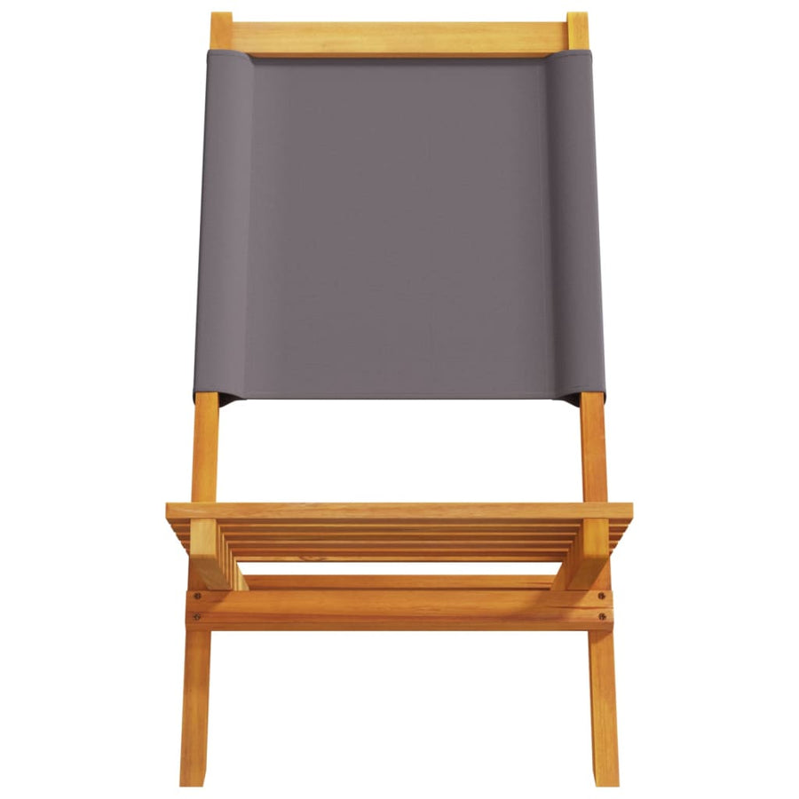 Folding Chairs 4 pcs Anthracite Fabric and Solid Wood