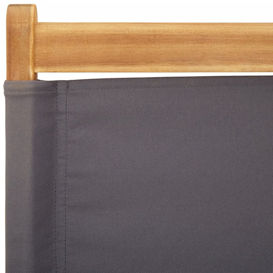 Folding Chairs 4 pcs Anthracite Fabric and Solid Wood