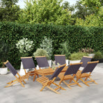 Folding Chairs 8 pcs Anthracite Fabric and Solid Wood