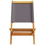 Folding Chairs 8 pcs Anthracite Fabric and Solid Wood