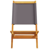 Folding Garden Chairs 8 pcs Anthracite Fabric and Solid Wood - Top-Down View