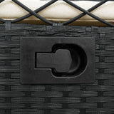 Reclining Garden Chairs 2 pcs Black Poly Rattan - Extra Image