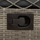 Reclining Garden Chairs 2 pcs Grey Poly Rattan