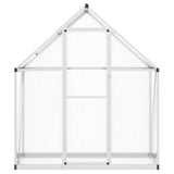 Greenhouse with Base Frame Silver 169x58x195 cm Aluminium - Side View