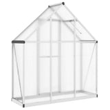 Greenhouse with Base Frame Silver 169x58x195 cm Aluminium - 45-Degree Angle